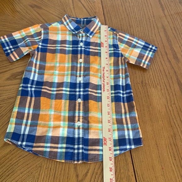 Land’s End checked button up Boys Sz 5-6 barely used - Picture 3 of 7